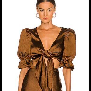 NWT LPA Revolve Candy Top in Chocolate Brown XS